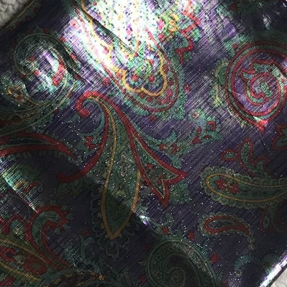 VTG Gorgeous Japan Metallic Accent Scarf NWOT - Picture 5 of 9